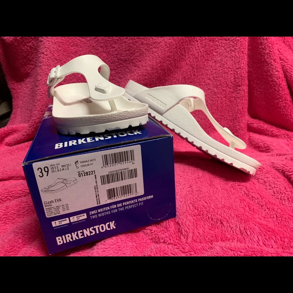 Birkenstock’s White Gizeh EVA - New with box